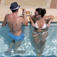 Harry Kewell & Sheree Murphy Enjoy Pool Sex In Vegas! Ow!