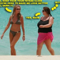 Alison Doody & Fat Friend Bikini Pictures From St. Barth