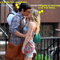 Hilary Duff & Penn Padgley Film Kissing Scene For "Gossip Girl"