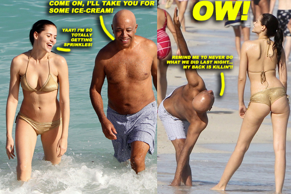 Russell Simmons & model girlfriend Hana Nitsche