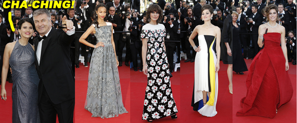 Alec Baldwin & wife Hilaria Baldwin, Zoe Saldana, Milla Jovovich, Marion Cotillard, Allison Williams