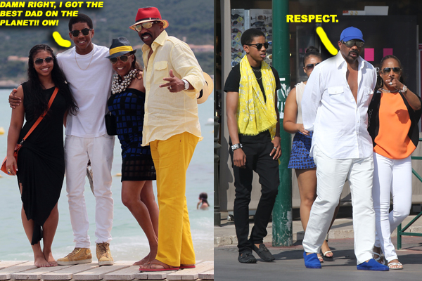 Steve Harvey Vacations With Family in Saint Tropez