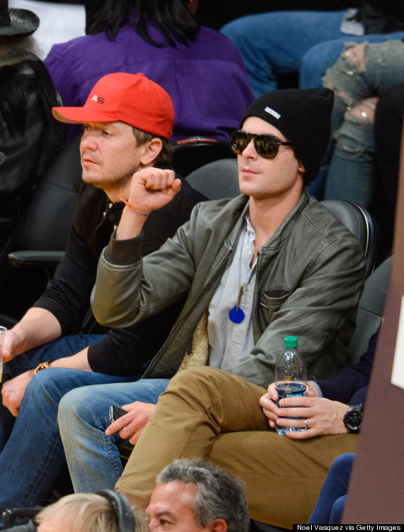 Celebrities At The Los Angeles Lakers Game