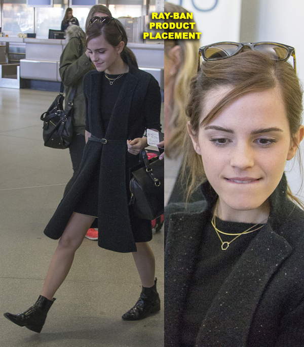 Emma Watson flying into Berlin Tegel