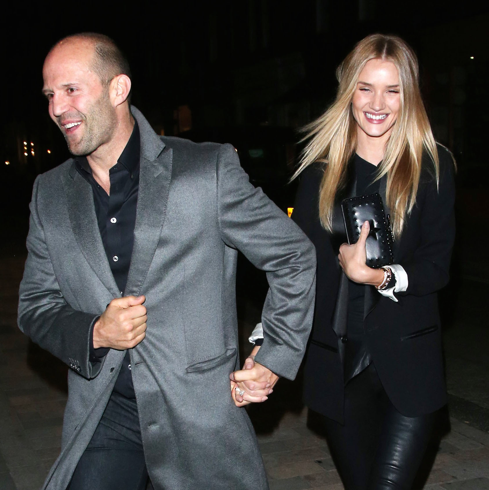 Jason Statham & Rosie Huntington-Whiteley Enjoy A Night Out In London