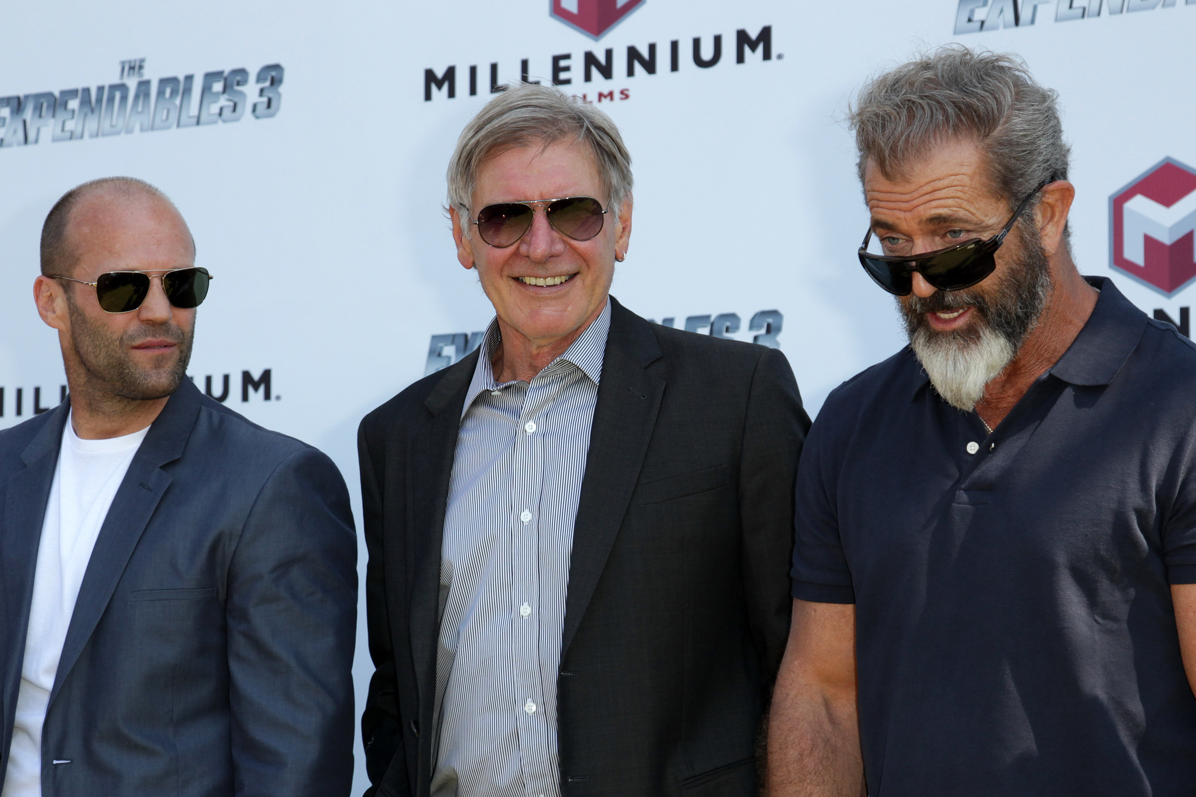 Jason Statham, Harrison Ford, and Mel Gibson