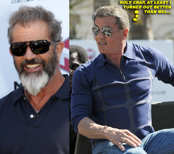 Mel Gibson and Sylvester Stallone