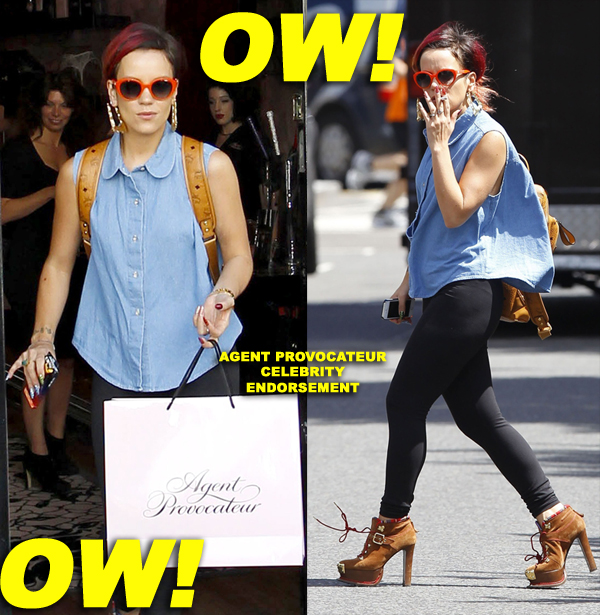 Lily Allen Shops & Smokes In Notting Hill