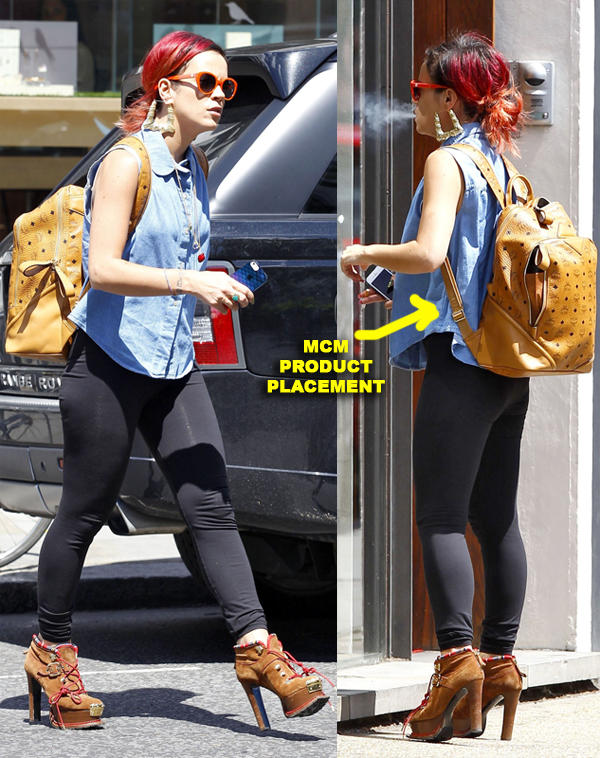 Lily Allen Shops & Smokes In Notting Hill