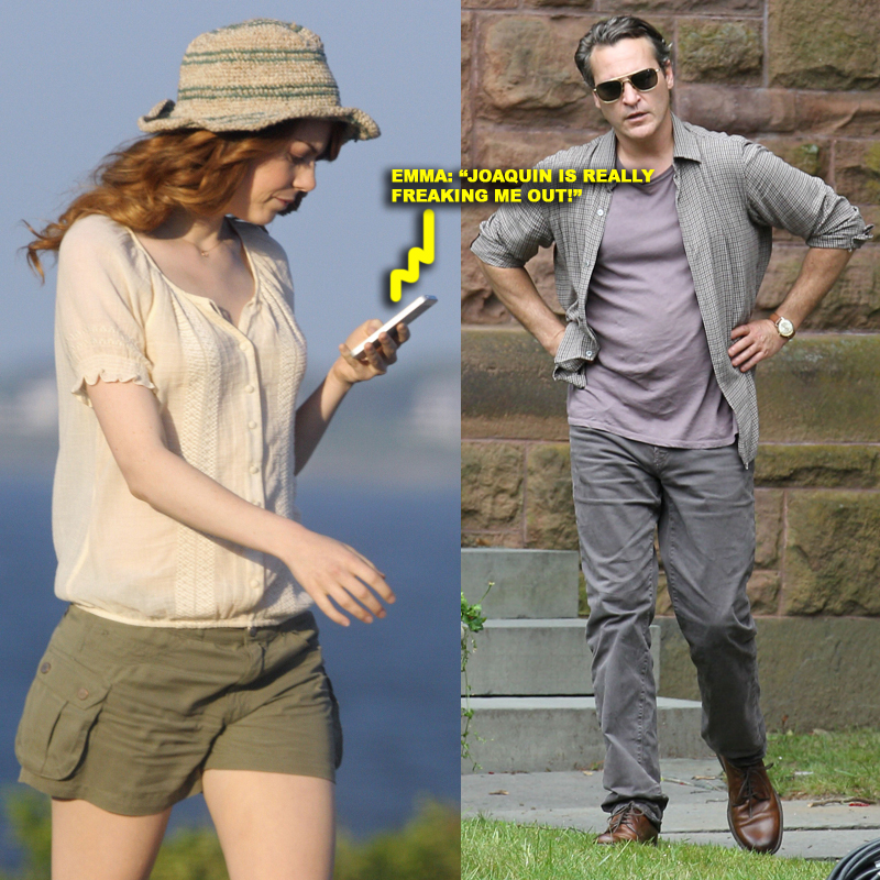 Joaquin Phoenix & Emma Stone Get Back To Work