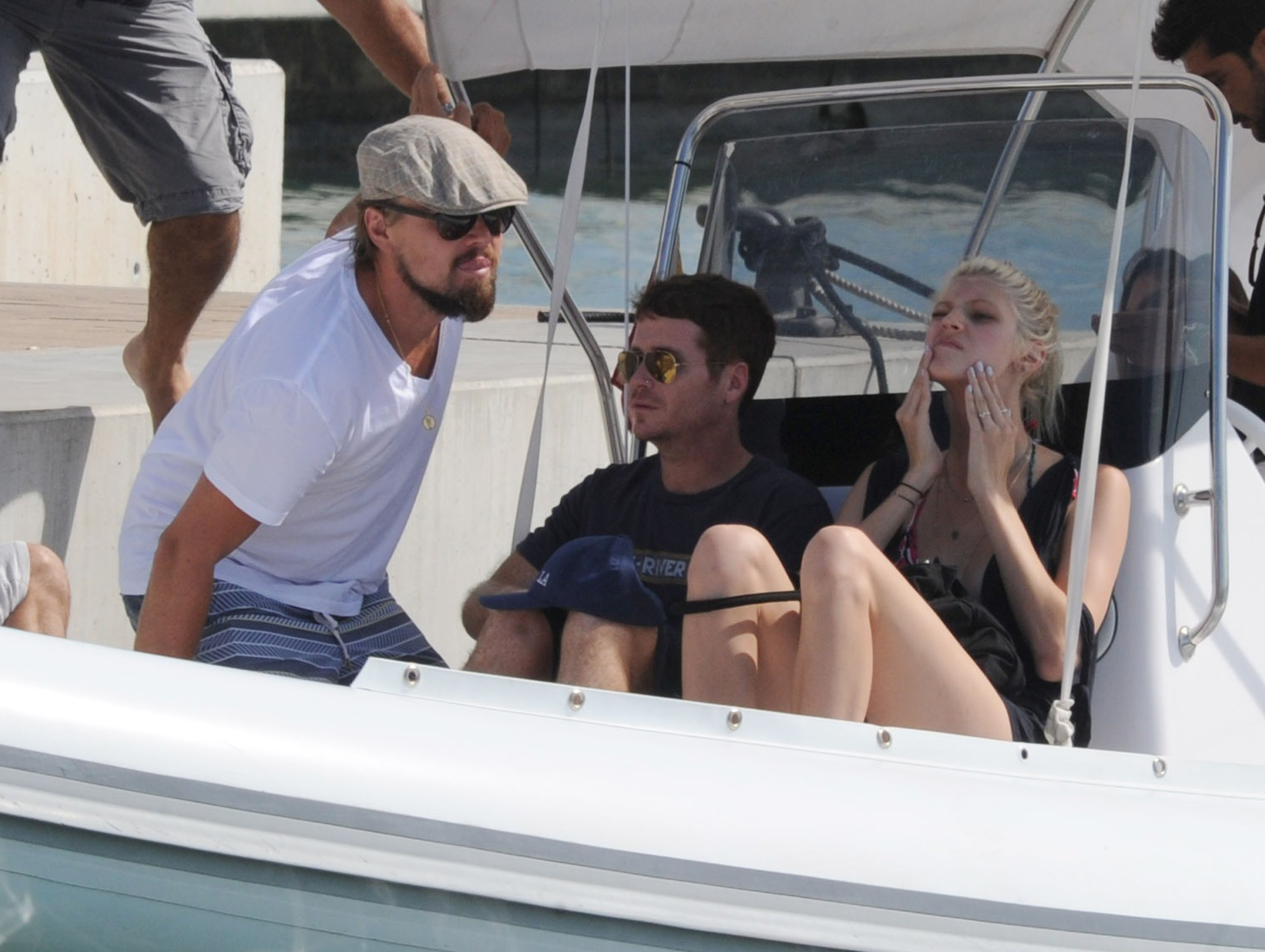 Leonardo DiCaprio, Toni Garrn, & Kevin Connolly In Ibiza
