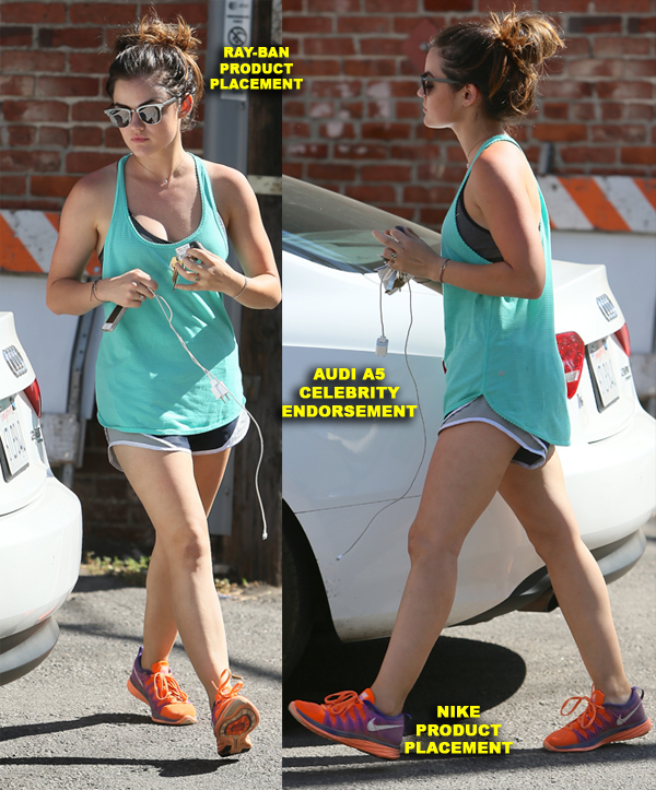 Lucy Hale seen leaving a gym