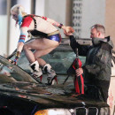 136928, EXCLUSIVE: Will Smith seen picking up Margot Robbie while filming 'Suicide Squad' in full costume. The Cast was filming on Bay street at 4am. The scene had fake rain that was pouring down on the stars and all seemed in good spirits about it. In movie Will Smith is seen as Deadshot, Margot Robbie as Harley Quinn, Jay Hernandez as El Diablo, Adam Beach, Adewale Akinnuoye-Agbaje as Killer Croc, Jai Courtney as Captain Boomerang, and Karen Fukuhara as Plastique. Will and Margot are re-united for the film after starring in the movie 'Focus' together, released in early 2015. Toronto, Canada - Saturday May 09, 2015. CANADA OUT Photograph: © PacificCoastNews. Los Angeles Office: +1 310.822.0419 sales@pacificcoastnews.com FEE MUST BE AGREED PRIOR TO USAGE