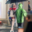 136928, EXCLUSIVE: Will Smith seen picking up Margot Robbie while filming 'Suicide Squad' in full costume. The Cast was filming on Bay street at 4am. The scene had fake rain that was pouring down on the stars and all seemed in good spirits about it. In movie Will Smith is seen as Deadshot, Margot Robbie as Harley Quinn, Jay Hernandez as El Diablo, Adam Beach, Adewale Akinnuoye-Agbaje as Killer Croc, Jai Courtney as Captain Boomerang, and Karen Fukuhara as Plastique. Will and Margot are re-united for the film after starring in the movie 'Focus' together, released in early 2015. Toronto, Canada - Saturday May 09, 2015. CANADA OUT Photograph: © PacificCoastNews. Los Angeles Office: +1 310.822.0419 sales@pacificcoastnews.com FEE MUST BE AGREED PRIOR TO USAGE
