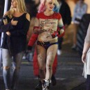136928, EXCLUSIVE: Will Smith seen picking up Margot Robbie while filming 'Suicide Squad' in full costume. The Cast was filming on Bay street at 4am. The scene had fake rain that was pouring down on the stars and all seemed in good spirits about it. In movie Will Smith is seen as Deadshot, Margot Robbie as Harley Quinn, Jay Hernandez as El Diablo, Adam Beach, Adewale Akinnuoye-Agbaje as Killer Croc, Jai Courtney as Captain Boomerang, and Karen Fukuhara as Plastique. Will and Margot are re-united for the film after starring in the movie 'Focus' together, released in early 2015. Toronto, Canada - Saturday May 09, 2015. CANADA OUT Photograph: © PacificCoastNews. Los Angeles Office: +1 310.822.0419 sales@pacificcoastnews.com FEE MUST BE AGREED PRIOR TO USAGE