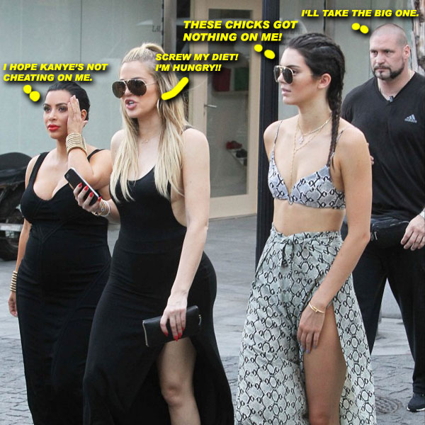 Kim Kardashian, Khloe Kardashian, Kendall Jenner